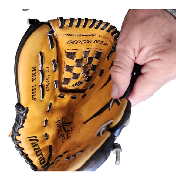 Mizuno Max Flex MMX 122LP Baseball Glove 12 In Tartan Web Right Hand Throw Black - Picture 3 of 3